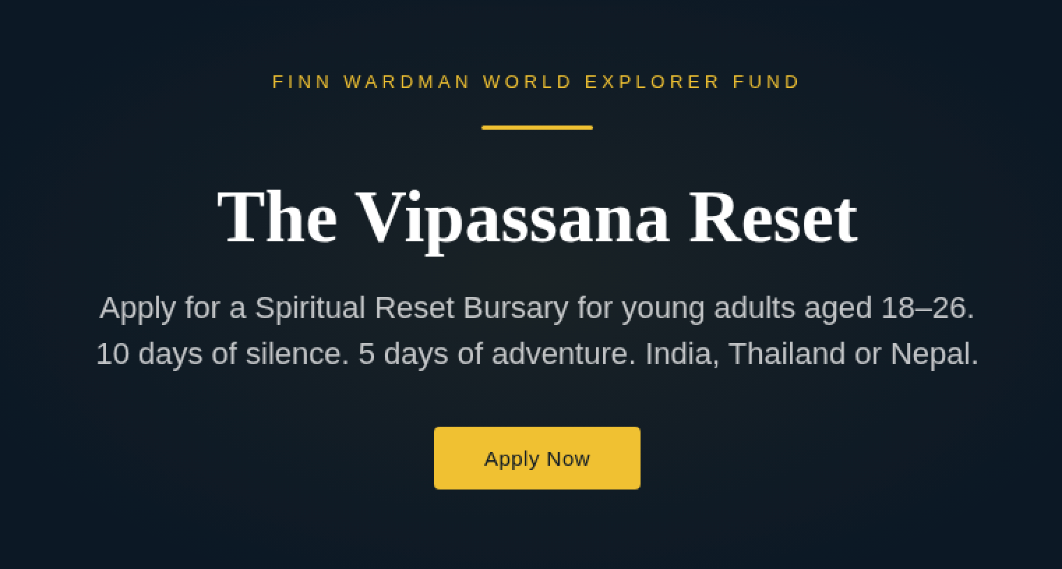 The Vipassana Reset